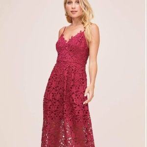 ASTR the Label Lace Midi Dress